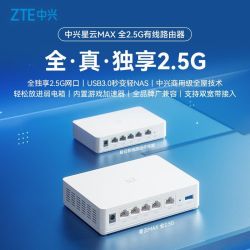 中兴 星云MAX全2.5G主路由交换机有线路由器控网分流器网线分线器