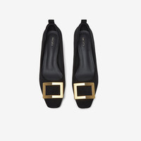 百思图 女士方扣粗跟单鞋 B5288AQ6