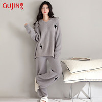 古今 女士半边绒睡衣套装