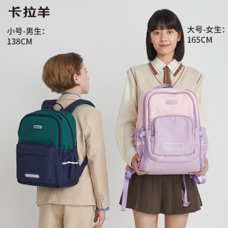 卡拉羊 4维防下坠 防泼水小学生书包 18L