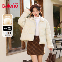  Baleno/班尼路 保暖 女士棉服 米灰#纯色 【短立领棉服】 M