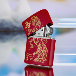ZIPPO 防风打火机 哑漆镭射 祥云瑞马 祥云瑞马 打火机