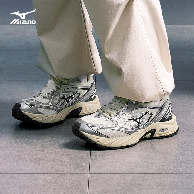 美津浓 24男女复古机能拼接透气缓震跑步鞋FIYI V2