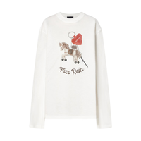  MO&Co./摩安珂 怀旧印花 女士长袖T恤