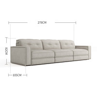 曲美家居 沙发 头层牛皮直排7档调节靠背客厅电动沙发床包豪斯 lab松塔沙发 布艺