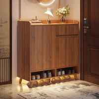 普拉塔 鞋柜 家用门口入户储物柜 生态板