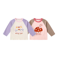 嘟嘟家【2件装】宝宝春季长袖T恤嘟嘟家童装儿童衣服男童上衣女童打底衫 红色 （2件装）部分尺码 110