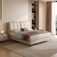 国家补贴：芝华仕 主卧室大床 C265 白 1.5m 单床