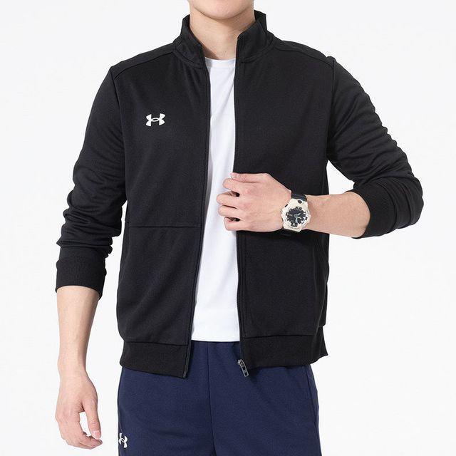 移动端：安德玛 UA安德玛 UNDER ARMOUR夹克外套男女装针织立领运动服训练上衣24600406