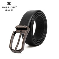 SHERIDAN 男士牛皮针扣腰带 NL190351S 黑色 110-130
