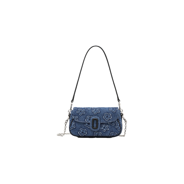 MARC JACOBS 【女神节礼物】CLOVER小号丹宁牛仔小雏菊压纹腋下包