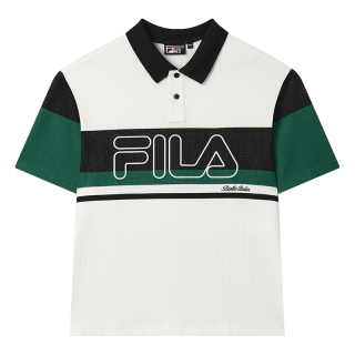 FILA 拼色 男士Polo衫