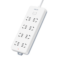 德力西 新国标多功能插排 八位五孔总控 1.8m