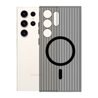  PERFECTSIGHT/0度 磁吸充电 三星S24Ultra手机壳 磁吸磨砂透黑【光栅轻薄丨亲肤手感】