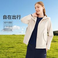 ELLE Active 时尚连帽女士风衣春秋露营百搭宽松户外风衣通勤休闲运动外套