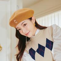 MLB 品牌直营男女同款韩系潮流时尚灯芯绒报童帽贝雷帽冬季CB002