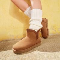 UGG 秋冬时尚保暖休闲雪地靴平底靴经典舒适女靴1174514栗色