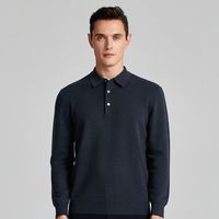  SATCHI/沙驰 商务针织 男士长袖羊毛POLO衫