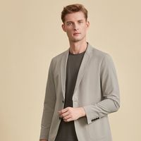 百亿补贴：沙驰 男装24春夏新款便西抗皱耐穿保型泡泡纱商务休闲西装男