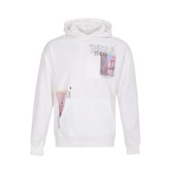 PULL&BEAR 男式时尚拼色印花青春百搭休闲连帽卫衣