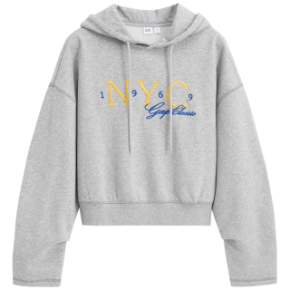  Gap/盖璞 刺绣logo 女士连帽卫衣