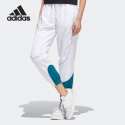 adidas 潮流运动休闲七分裤 HF7323 白 L