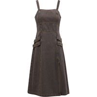  LEDIN/乐町 复古风 女士牛仔连衣裙 铆钉装饰