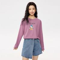 佐丹奴 春季名画系列 女士圆领针织长袖T恤