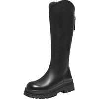 百思图 显瘦V口 女士长靴