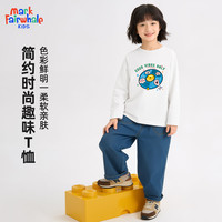 马克华菲 2026新款儿童春秋薄款插肩长袖T恤 卡通光碟白色 任选2件