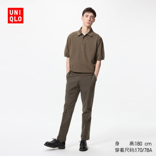 PLUS会员：优衣库 男士易打理快干弹力轻型长裤 470566