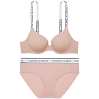 VICTORIA'S SECRET/维多利亚的秘密 无痕 女士文胸内裤套装 3SOH裸粉色-有钢圈 75B (34B)+S