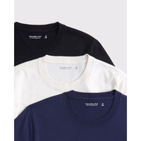 Abercrombie & Fitch 经典小麋鹿图案棉质3件组合装重磅短袖T恤25秋季男装124