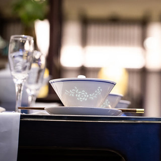  FUYU PORCELAIN/富玉陶瓷 釉中彩 盘子 青韵 8寸盘
