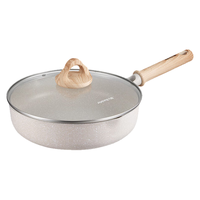 九阳平底锅煎锅不粘锅家用牛排煎锅麦饭石色不粘电磁炉煤气灶专用