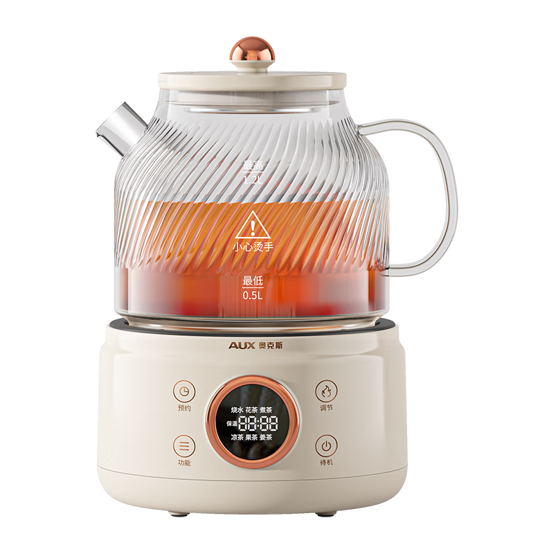 奥克斯 ASH-08AY68 全玻璃恒温 1.2L 养生壶