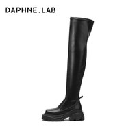 DAPHNE LAB 赵露思同款DAPHNELAB方糖过膝靴2代2025秋冬厚底增高显腿细长筒靴