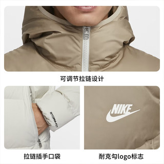 耐克 DV1132-247 WR系列 连帽短款羽绒服 卡其色 L