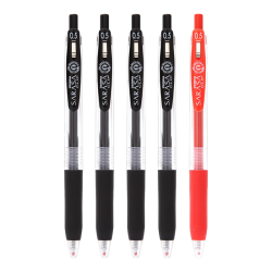 斑马牌 JJ15 按动中性笔 黑4红1 0.5mm 单支装