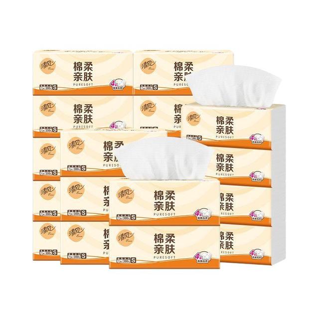 清风 棉柔亲肤 抽纸24包