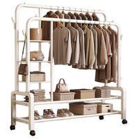  苡茉 可置物 衣帽架 双钩 【升级+双挂钩】加粗-白110