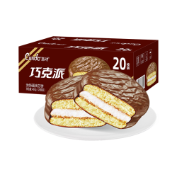 唇动 巧克力派20枚460g营养早餐蛋糕面包点心成人休闲零食