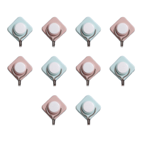  CHAHUA/茶花 无痕粘贴 方形五金挂钩 方形五金挂钩【10个装】