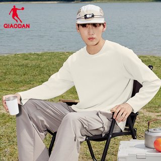  QIAODAN/乔丹 透气 男士长袖T恤 石径灰 170/M