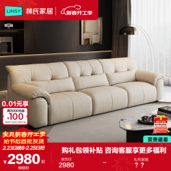 林氏家居 PS636 真皮沙发 大黑熊