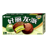 Orion/好丽友 巧克力派 儿童零食糕点 【6枚】抹茶派216g*1盒