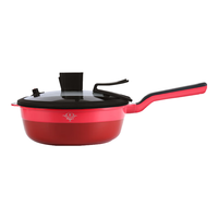 马克西姆MAXIM’SDEPARIS不粘锅小炒菜锅家用平底炒菜电磁炉小型多功能不沾ART3024CM红色