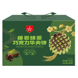 丹夫 纯脂黑巧夹心 巧克力华夫礼盒620g