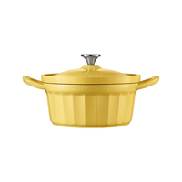 BUYDEEM 北鼎 珐琅锅铸铁锅汤锅炖锅家用焖烧锅煲汤电磁炉搪瓷25cm焖炖锅小鹅黄 焖炖煮煎烤