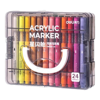 得力 防水 儿童丙烯马克笔